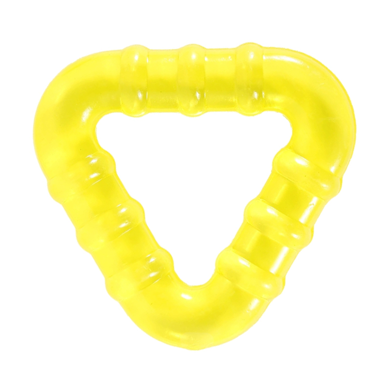 Прорізувач для зубів латексний Lindo з водою, від 3 місяців, жовтий (Li 181-1)